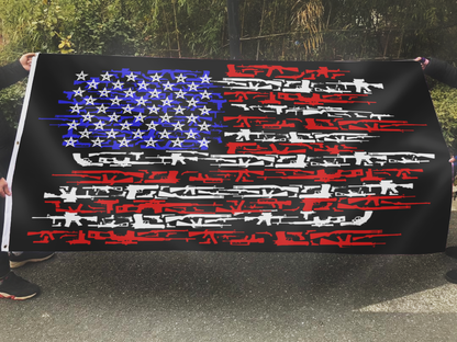 2nd Amendment - Guns Inspired USA Flag