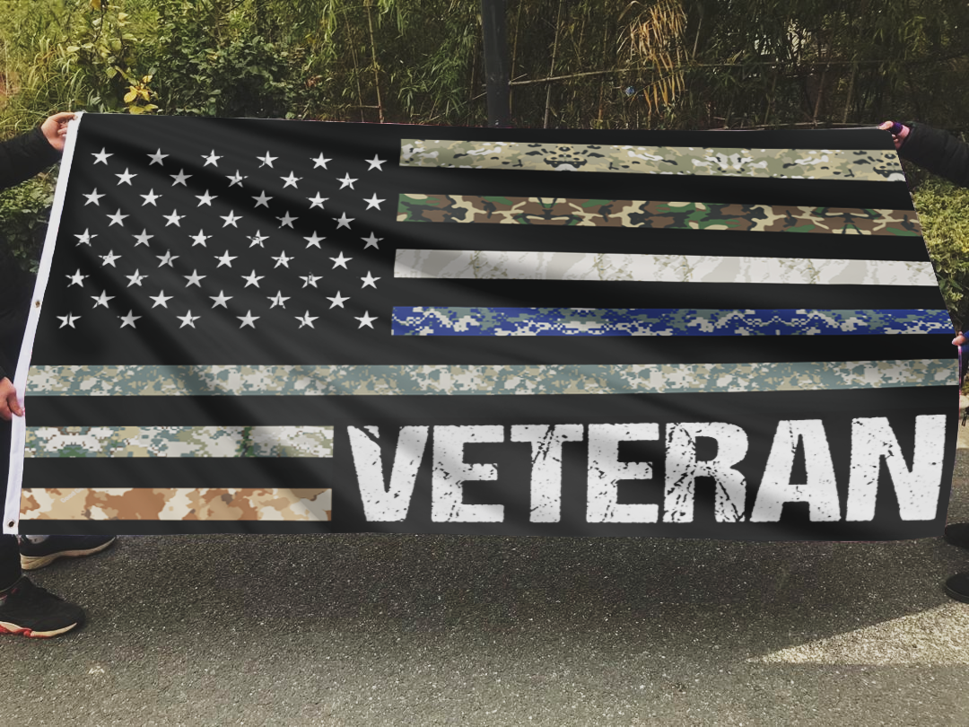 USA Veteran Flag - Military Branches Stripes Flag