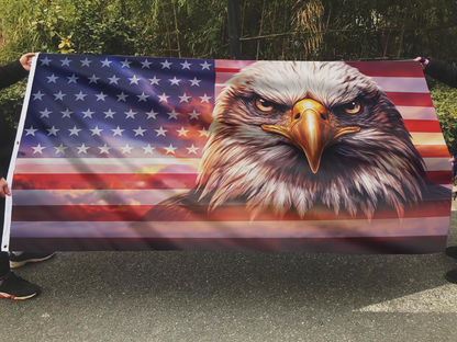 Never Forget Eagle USA Flag