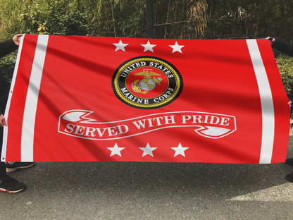 Marine Corps Served With Pride Flag