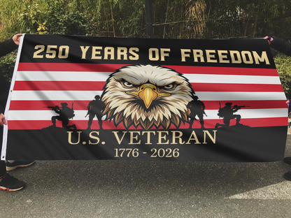250 Years of Freedom US Veteran Flag