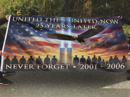 United Then United Now - Never Forget Flag
