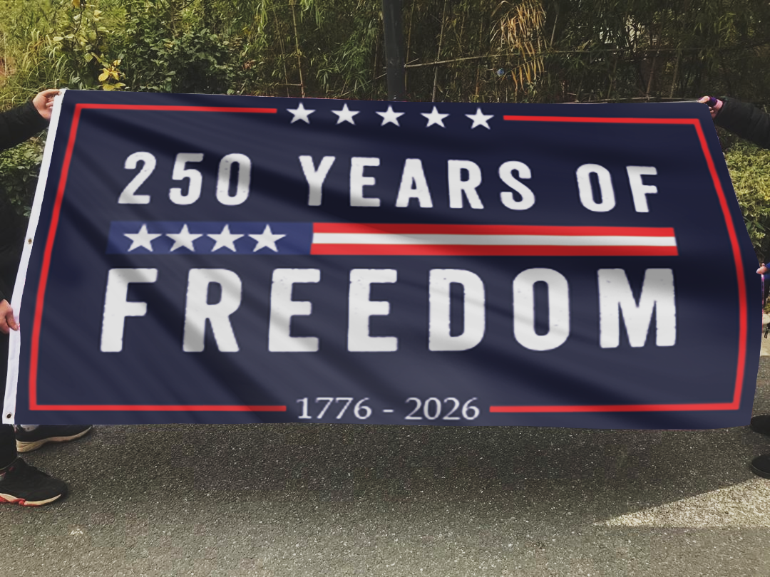 250 Years of Freedom Blue Flag