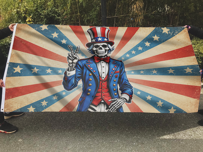 Uncle Sam Skeleton Flag