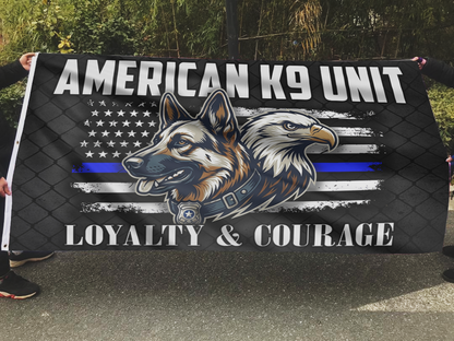 American K9 Unit Loyalty & Courage Flag