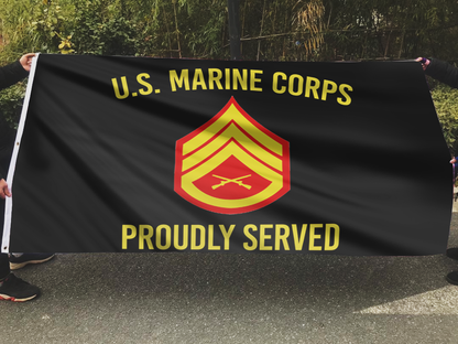 U.S. Marine Corps Proudly Served - Staff Sergeant Flag