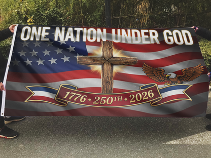 One Nation Under God Eagle Flag