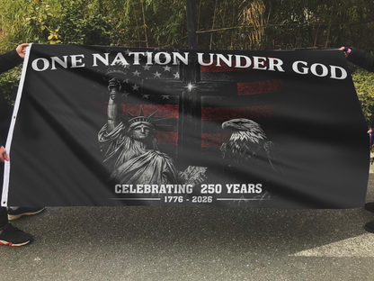 One Nation Under God Celebrating 250 Years Flag