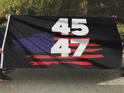 45 47 Trump USA Vintage Flag