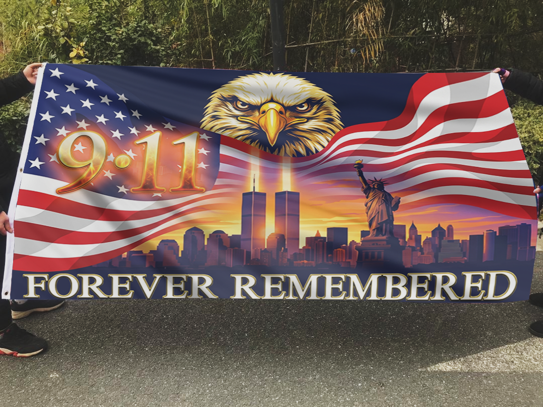 Eagle 911 Forever Remembered Flag
