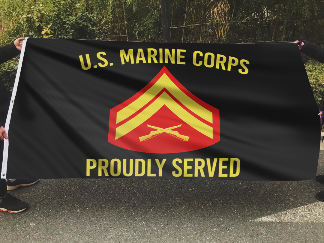 U.S. Marine Corps Proudly Served - Corporal Flag