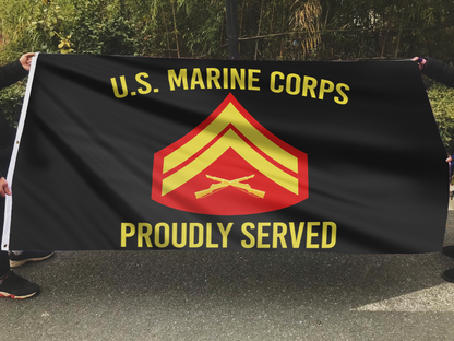 U.S. Marine Corps Proudly Served - Corporal Flag