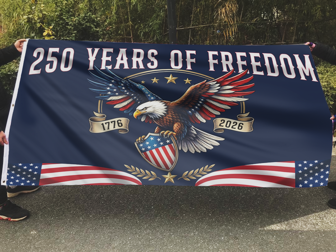 250 Years of Freedom Patriotic Eagle Flag