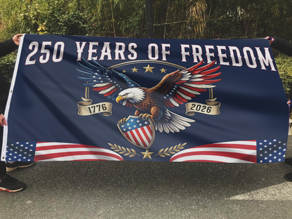 250 Years of Freedom Patriotic Eagle Flag
