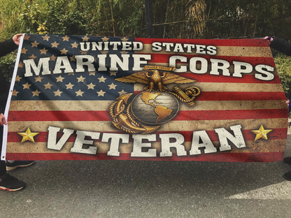 United States USMC Patriotic Military Flag