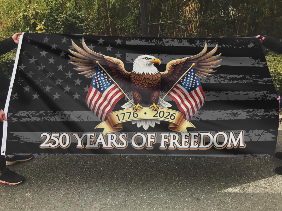 USA 250th Anniversary Bald Eagle Freedom Flag