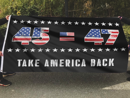 45 47 Trump USA Flag