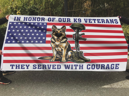 In Honor of Our K9 Veterans Flag