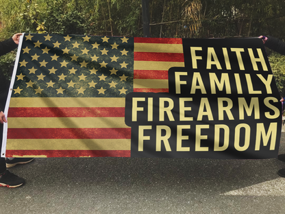 Rustic American Values Flag