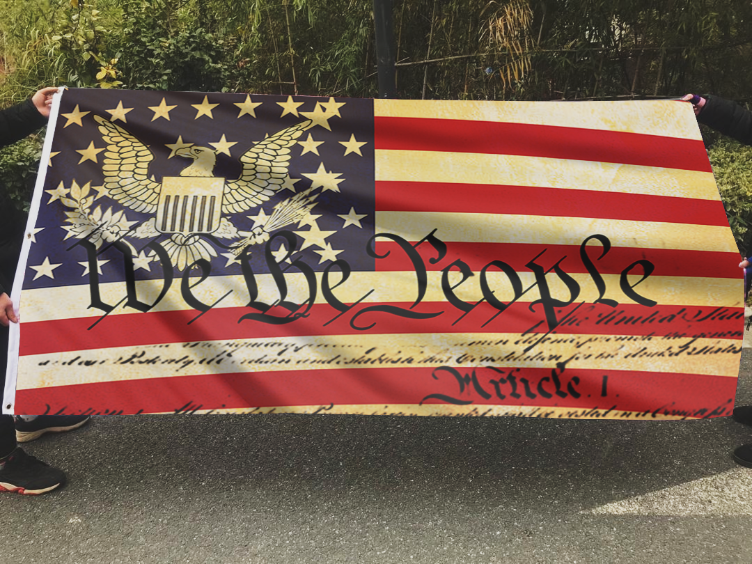 Vintage We The People American Eagle Flag