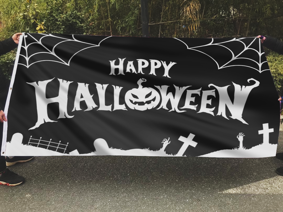 Happy Halloween Black Flag
