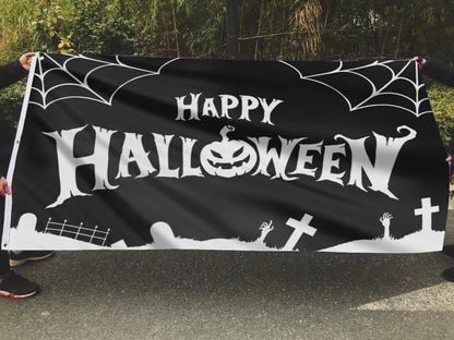Happy Halloween Black Flag