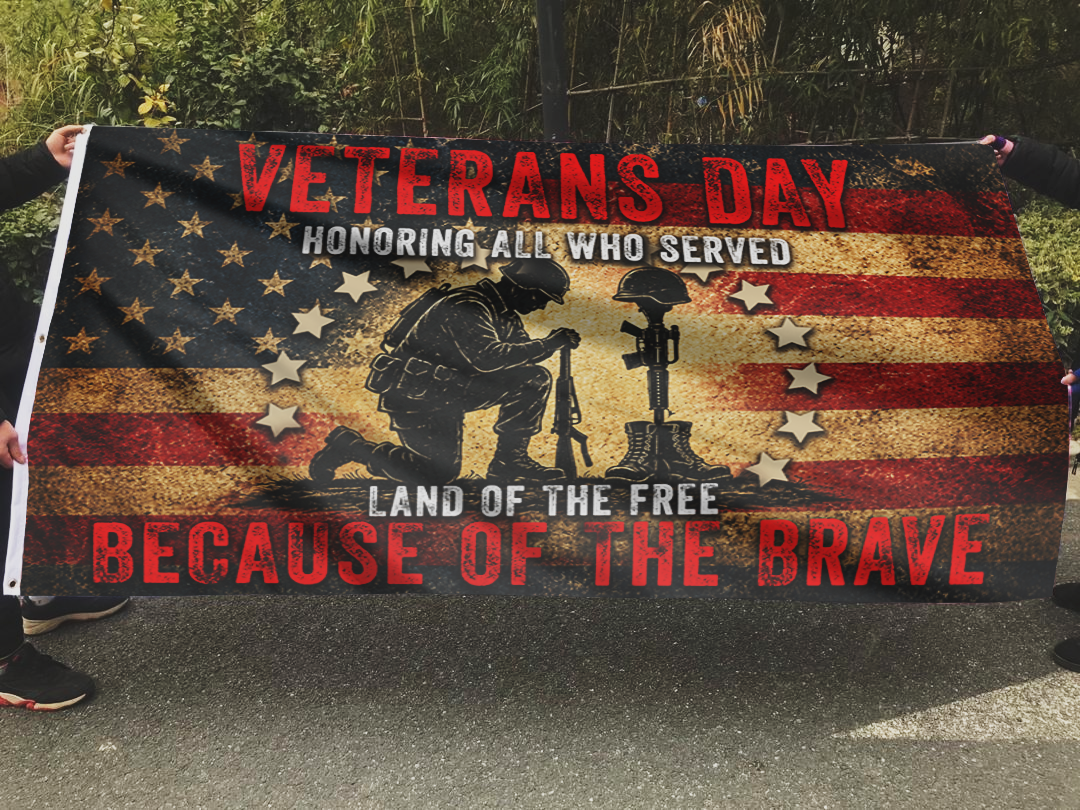 Land of the Free - Veterans Day Flag