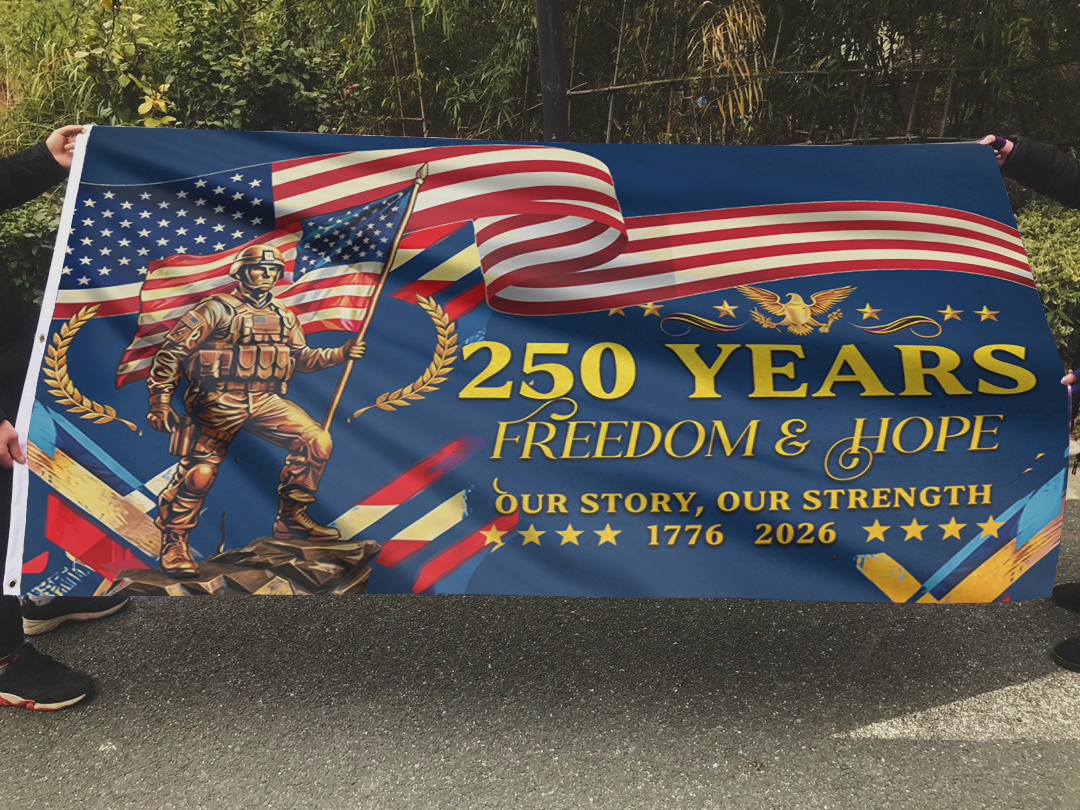 250 Years of Freedom Our Story Our Strength Flag