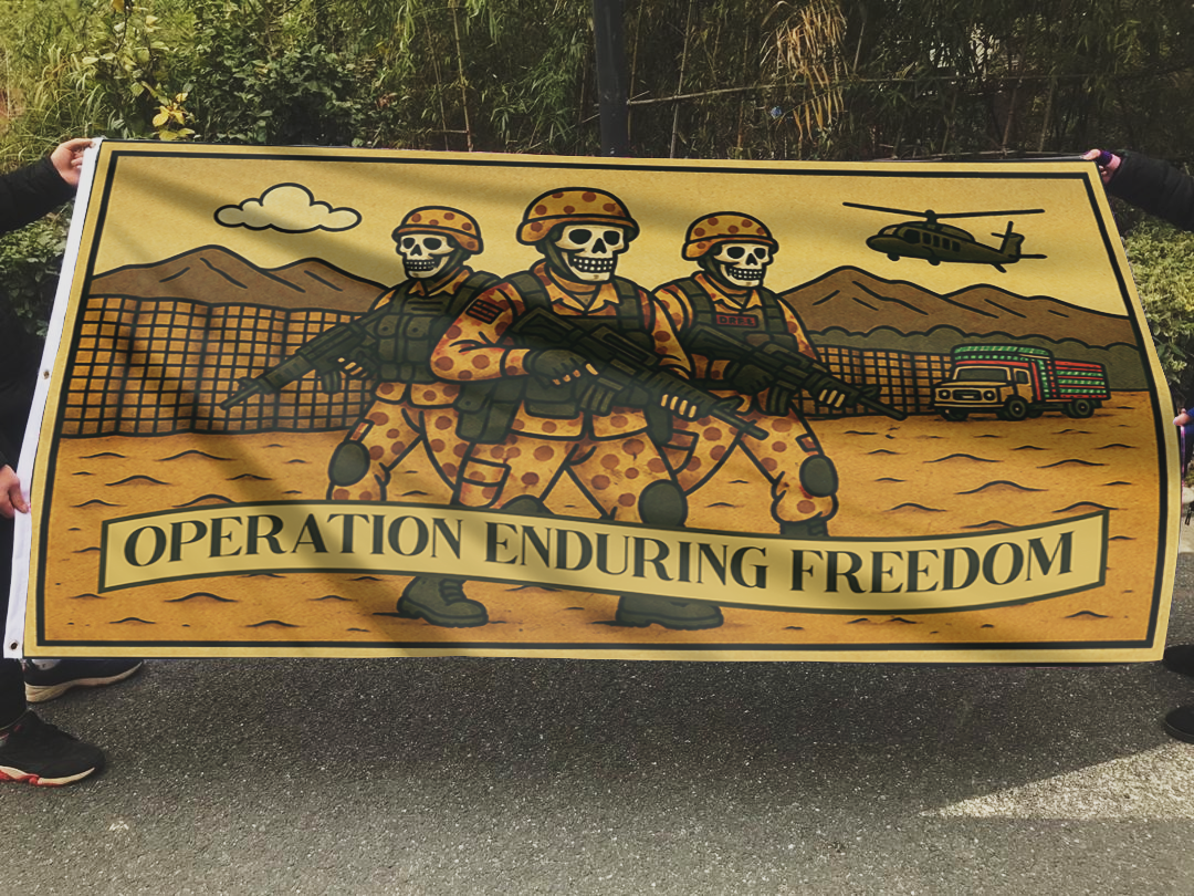 Operation Enduring Freedom Skeleton Flag