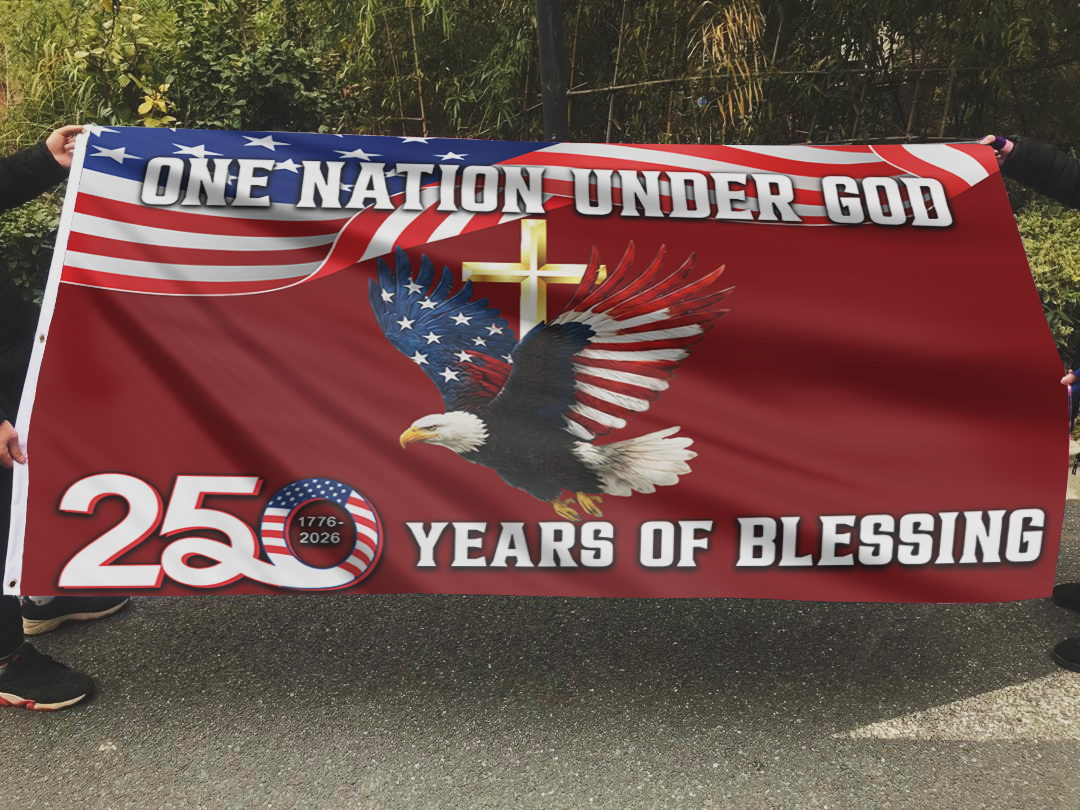 One Nation Under God - 250 Years USA Flag