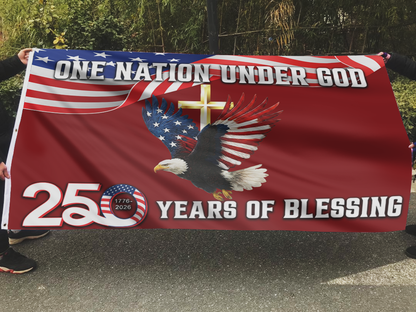 One Nation Under God - 250 Years USA Flag