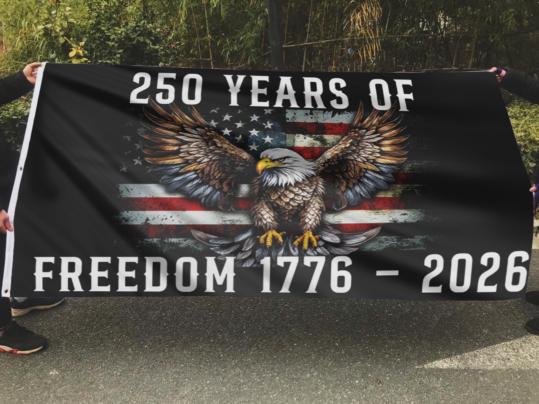 250 Years of Freedom USA Black Flag
