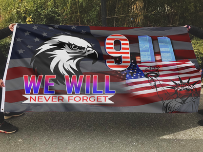 911 We Will Never Forget Eagle Flag