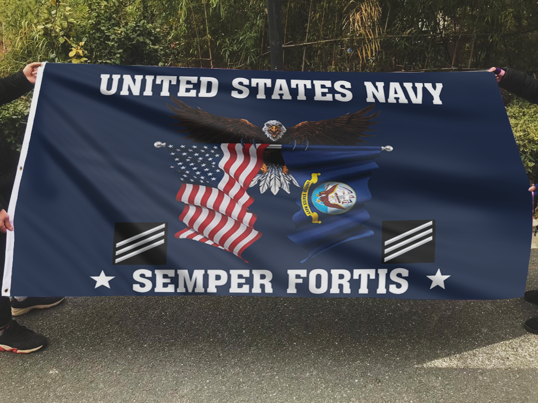 United States Navy Eagle Semper Fortis - Seaman Flag