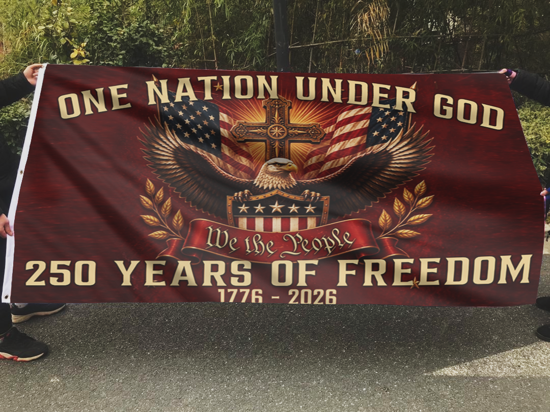 One Nation Under God 250 Years of Freedom Flag