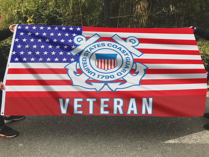 USA Coast Guard 1790 Veteran Flag