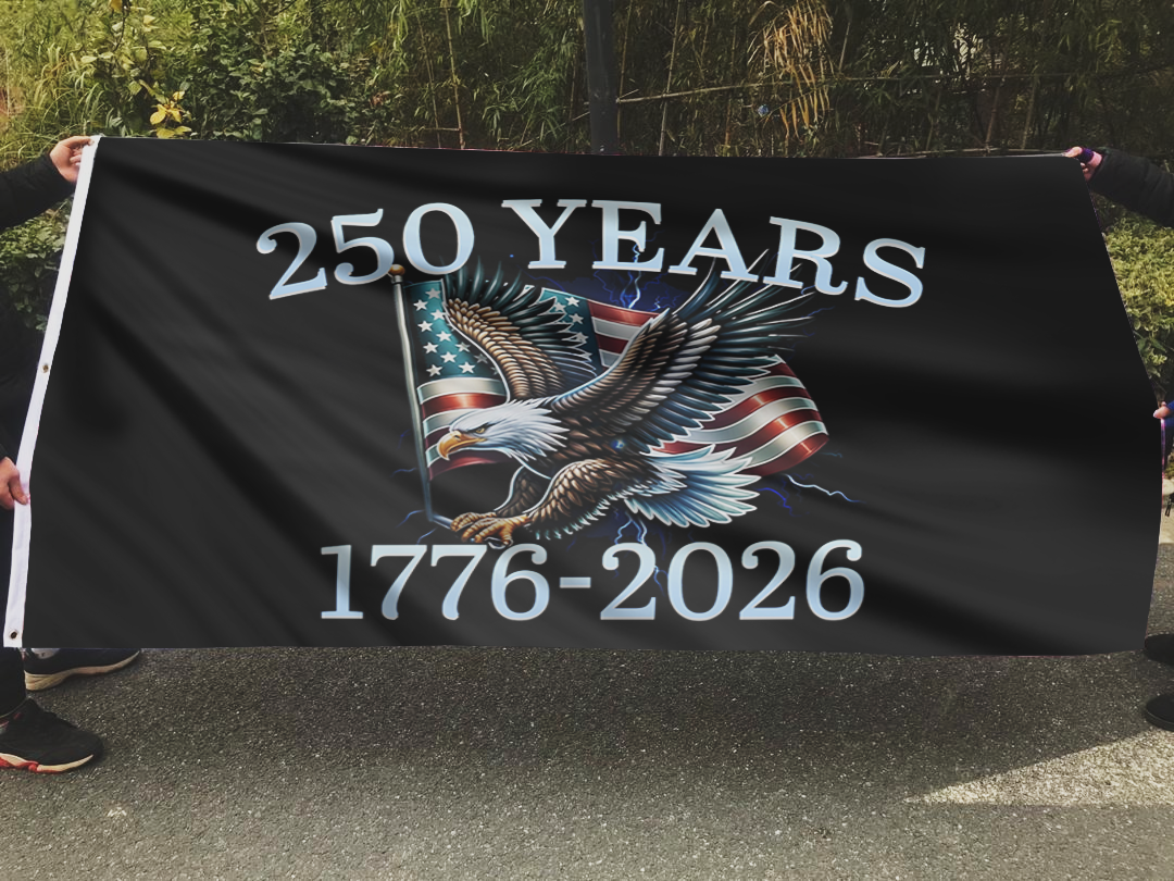 America 250th Anniversary Eagle Black Flag