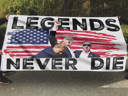 Trump - Legends Never Die Flag