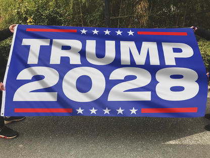 Trump 2028 Blue Flag