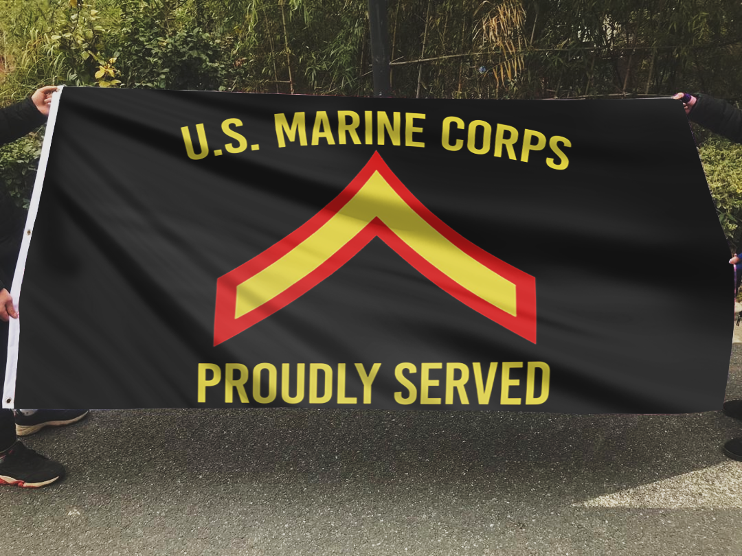 U.S. Marine Corps Proudly Served - Private First Class Flag