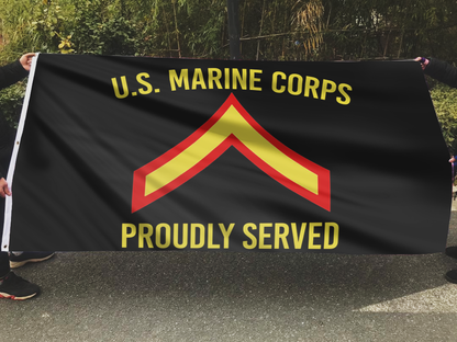 U.S. Marine Corps Proudly Served - Private First Class Flag