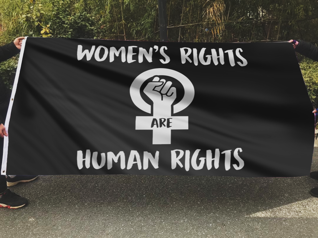 Women's Rights Are Human Rights Flag