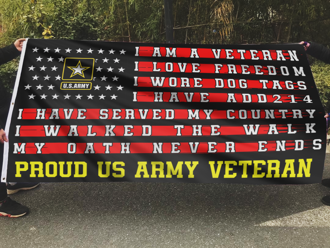 Proud US Army Veteran Flag