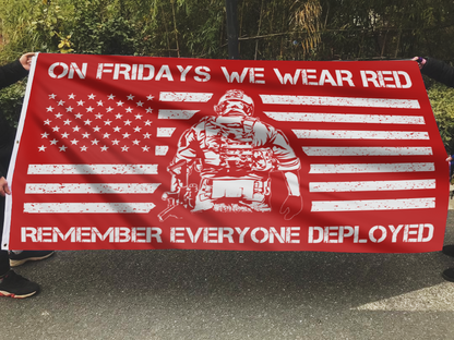 On Fridays We Wear RED Flag