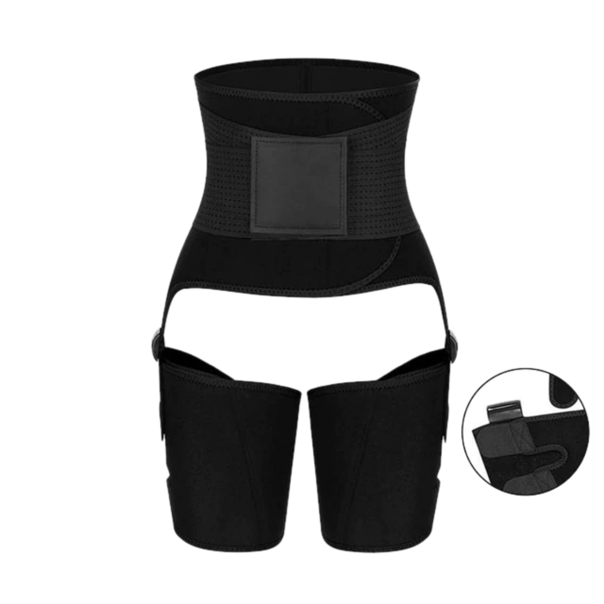 3 in 1 Neoprene Adjustable Belt Sweat Waist Trainer and Thigh Trimmer