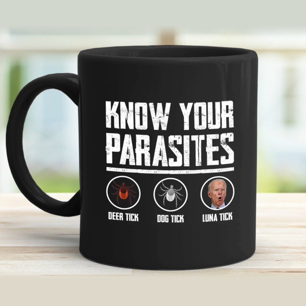 Know Your Parasites 11 oz. Black Mug