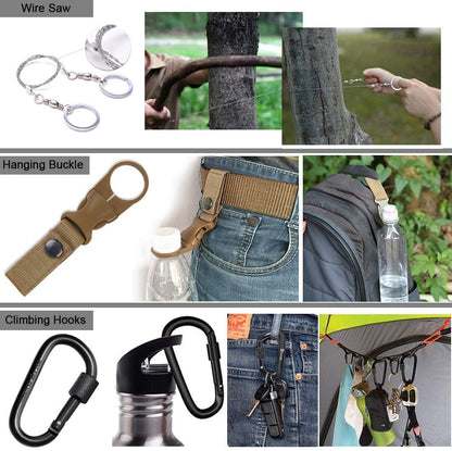 Survival Gear Kit, Emergency EDC Survival Tools 24 in 1 SOS Earthquake Aid Equipment