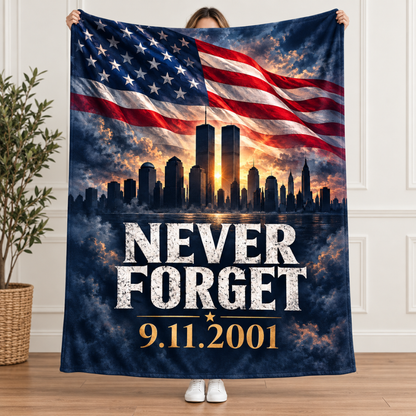 911 Never Forget USA Blanket