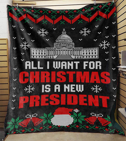 All I Want For Christmas Premium Mink Sherpa Blanket 1