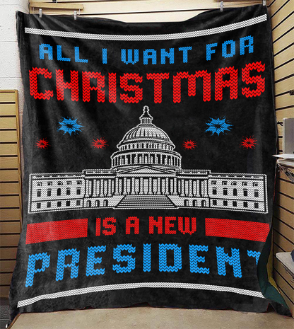 All I Want For Christmas Premium Mink Sherpa Blanket 2